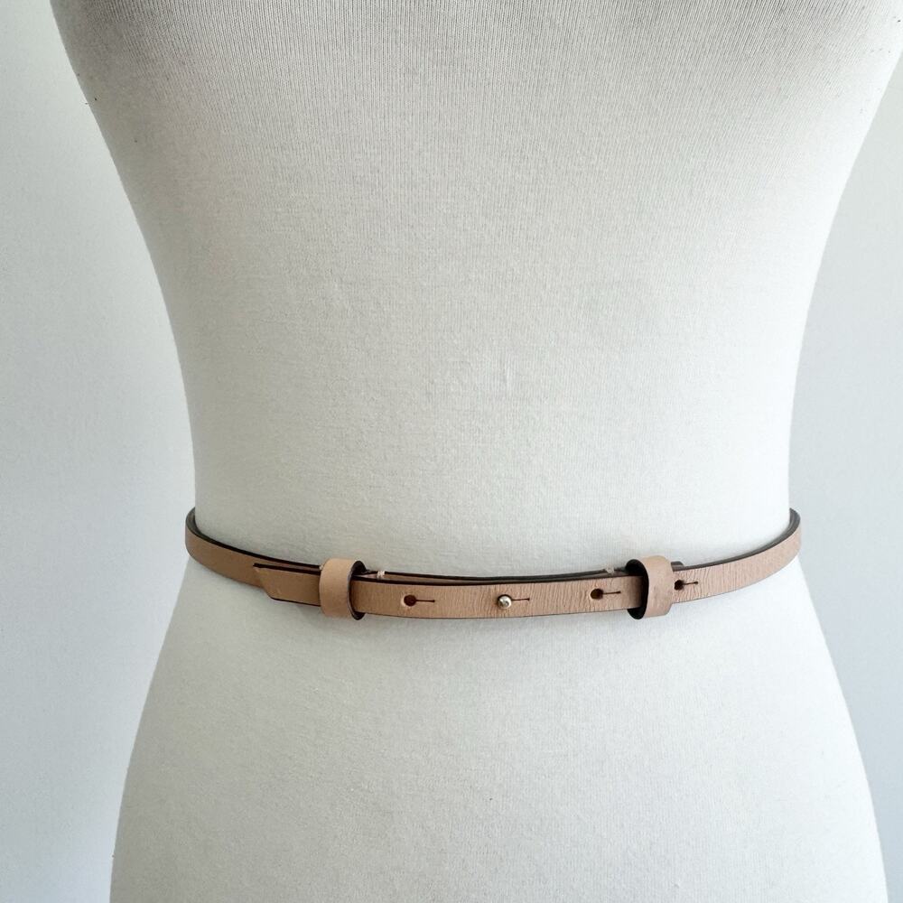 mm lafleur Genuine Leather Bridle Pencil Belt XS/S nude